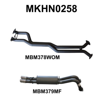 Holden Commodore VY VZ V8 1 ton 2.5in Dual Catback WOM/Muffler (MKHN0258)