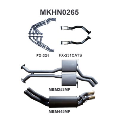 Holden Commodore VY VZ V8 AWD Wagon 2.5in Dual With Extractors Muffler/Muffler (MKHN0265)