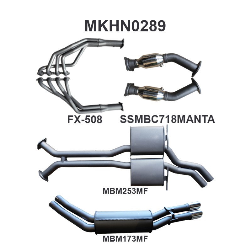 mkhn0289-01-mpiclean Holden WH Statesman V8 2.5in Dual With Extractors Muffler/Muffler (MKHN0289)