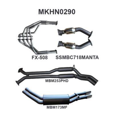 Holden WH Statesman V8 2.5in Dual With Extractors Hotdog/Muffler (MKHN0290)