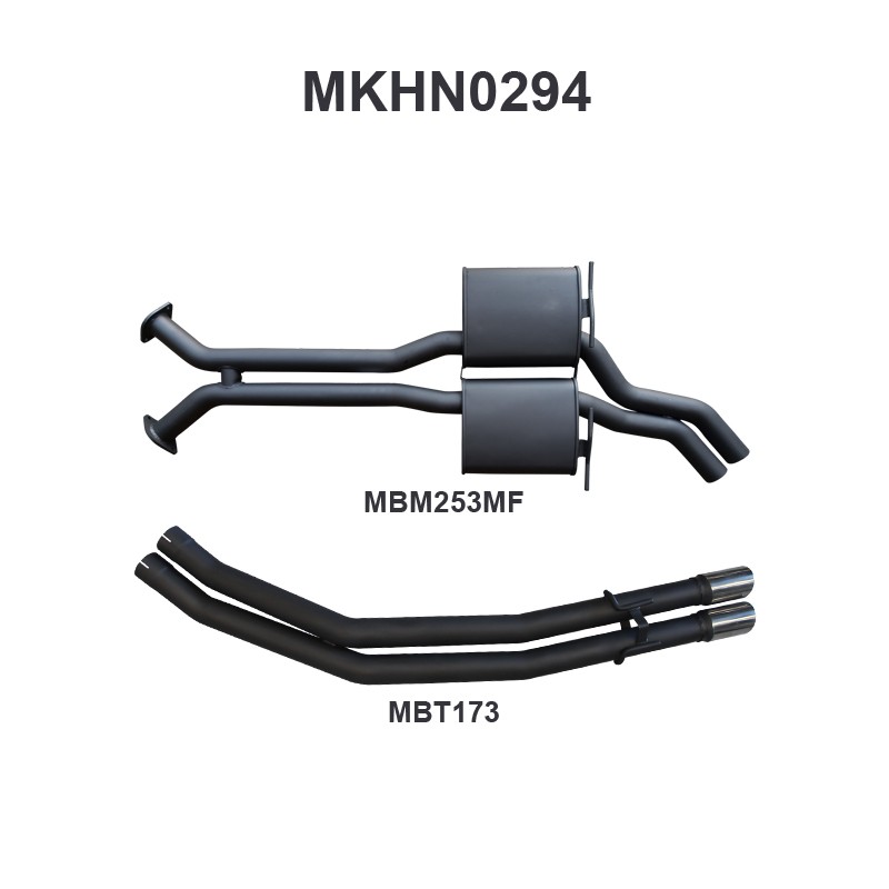 mkhn0294-01-mpiclean Holden WH Statesman V8 2.5in Dual Catback Muffler/Tailpipe (MKHN0294)