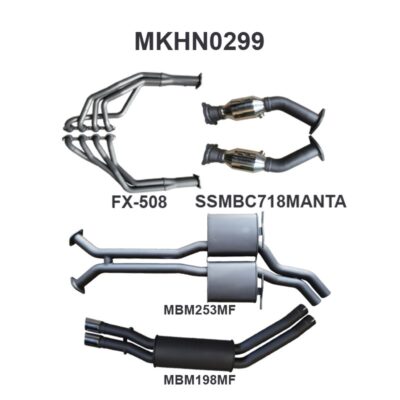 Holden WK WL S/MAN V8 2.5in Dual With Extractors Muffler/Muffler (MKHN0299)