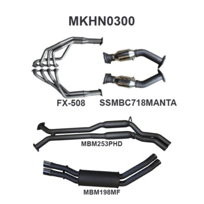 Holden WK WL S/MAN V8 2.5in Dual With Extractors Hotdog/Muffler (MKHN0300)