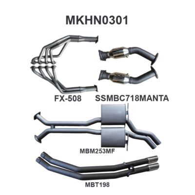 Holden WK WL S/MAN V8 2.5in Dual With Extractors Muffler/Tailpipe (MKHN0301)