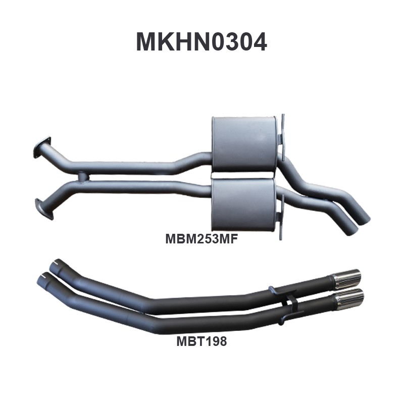 mkhn0304-01-mpiclean Holden WK WL S/MAN V8 2.5in Dual Catback Muffler/Tailpipe (MKHN0304)