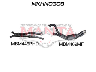 Holden WK WL Statesman V8 3in Dual Catback PH/Muffler (MKHN0308)
