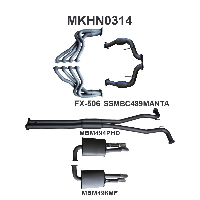 mkhn0314-01-mpiclean Holden WM/WN Statesman Caprice 2.5in Dual With 1 3/4in Extractor Hotdogs/Mufflers (MKHN0314)