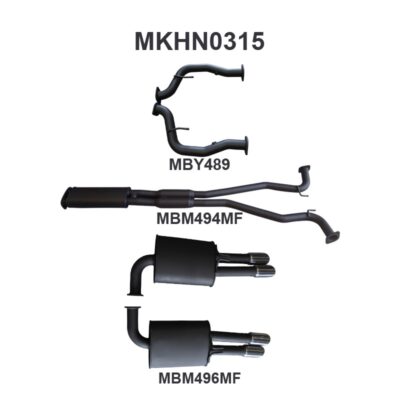 Holden WM/WN Statesman Caprice 2.5in Dual Catback Muffler/Muffler (MKHN0315)