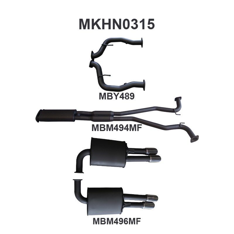 mkhn0315-01-mpiclean Holden WM/WN Statesman Caprice 2.5in Dual Catback Muffler/Muffler (MKHN0315)