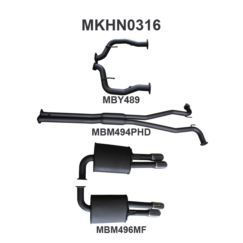 mkhn0316-01-mpiclean Holden WM/WN Statesman Caprice 2.5in Dual Catback Hotdog/Muffler (MKHN0316)