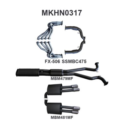 Holden WM/WN Statesman Caprice 3in Dual With 1 7/8in Extractor Muffler/Mufflers (MKHN0317)