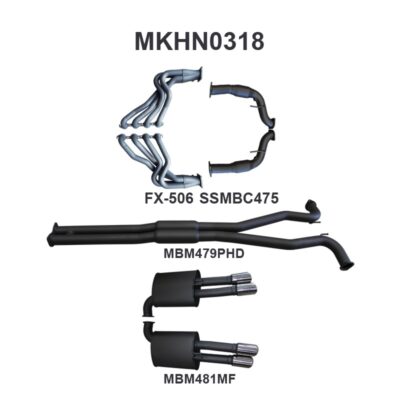 Holden WM/WN Statesman Caprice 3in Dual With 1 7/8in Extractor Hotdog/Mufflers (MKHN0318)
