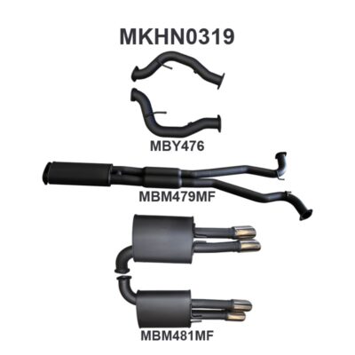 Holden WM/WN Statesman Caprice 3in Dual Catback Muffler/Muffler (MKHN0319)