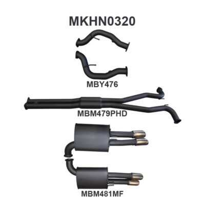 Holden WM/WN Statesman Caprice 3in Dual Catback Hotdog/Muffler (MKHN0320)