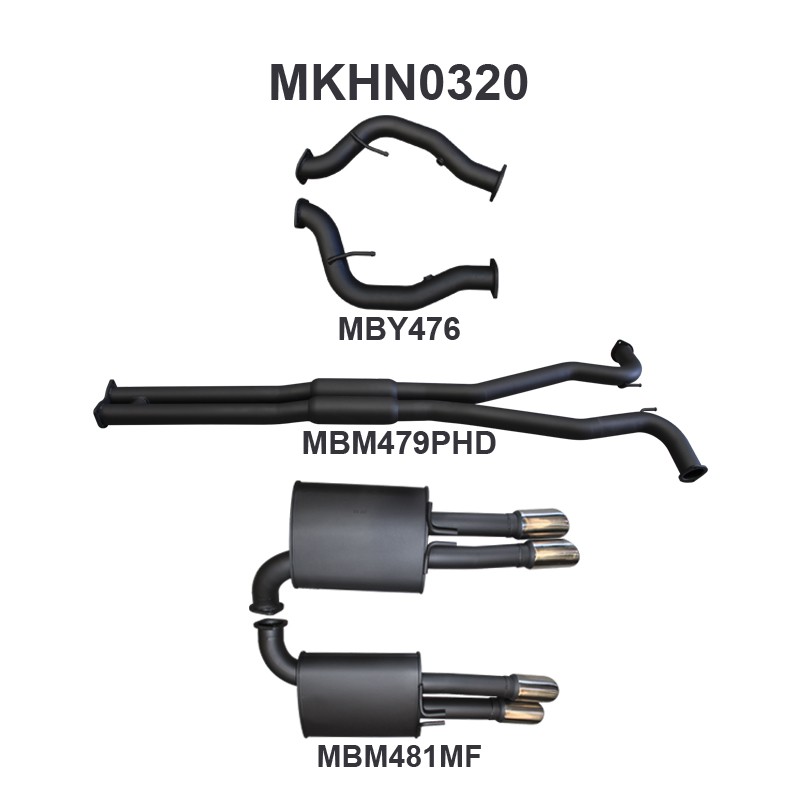 mkhn0320-01-mpiclean Holden WM/WN Statesman Caprice 3in Dual Catback Hotdog/Muffler (MKHN0320)