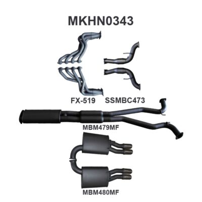 Holden Commodore VF Ute V8 3in With 1 7/8 in Extractors Muffler/Muffler (MKHN0343)