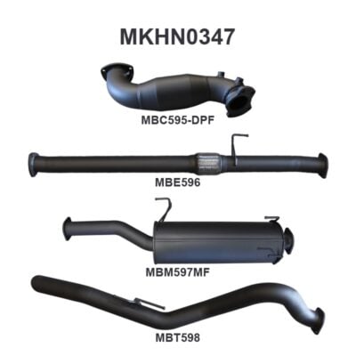 Holden Colorado RG 2.8L DPF Aug 2016 On 3in Turbo Back With Cat & With Muffler (MKHN0347)