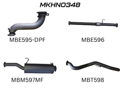 Holden Colorado RG 2.8L DPF Aug 2016 On 3in Turbo Back Without Cat & With Muffler (MKHN0348)
