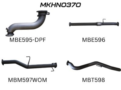 Holden Colorado RG 2.8L DPF Aug 2016 On 3in Turbo Back Without Cat & Without Muffler (MKHN0370)