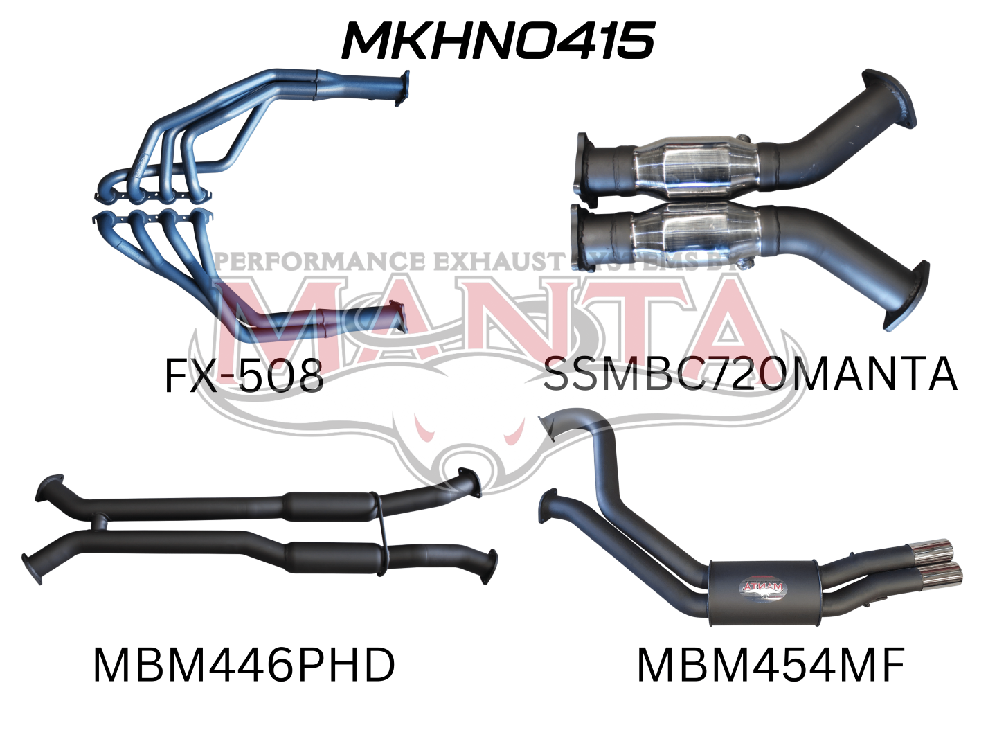 mkhn0415_01 Holden WH Statesman V8 3in Dual With 1 3/4 in Extractors Hotdog/Muffler (MKHN0415)