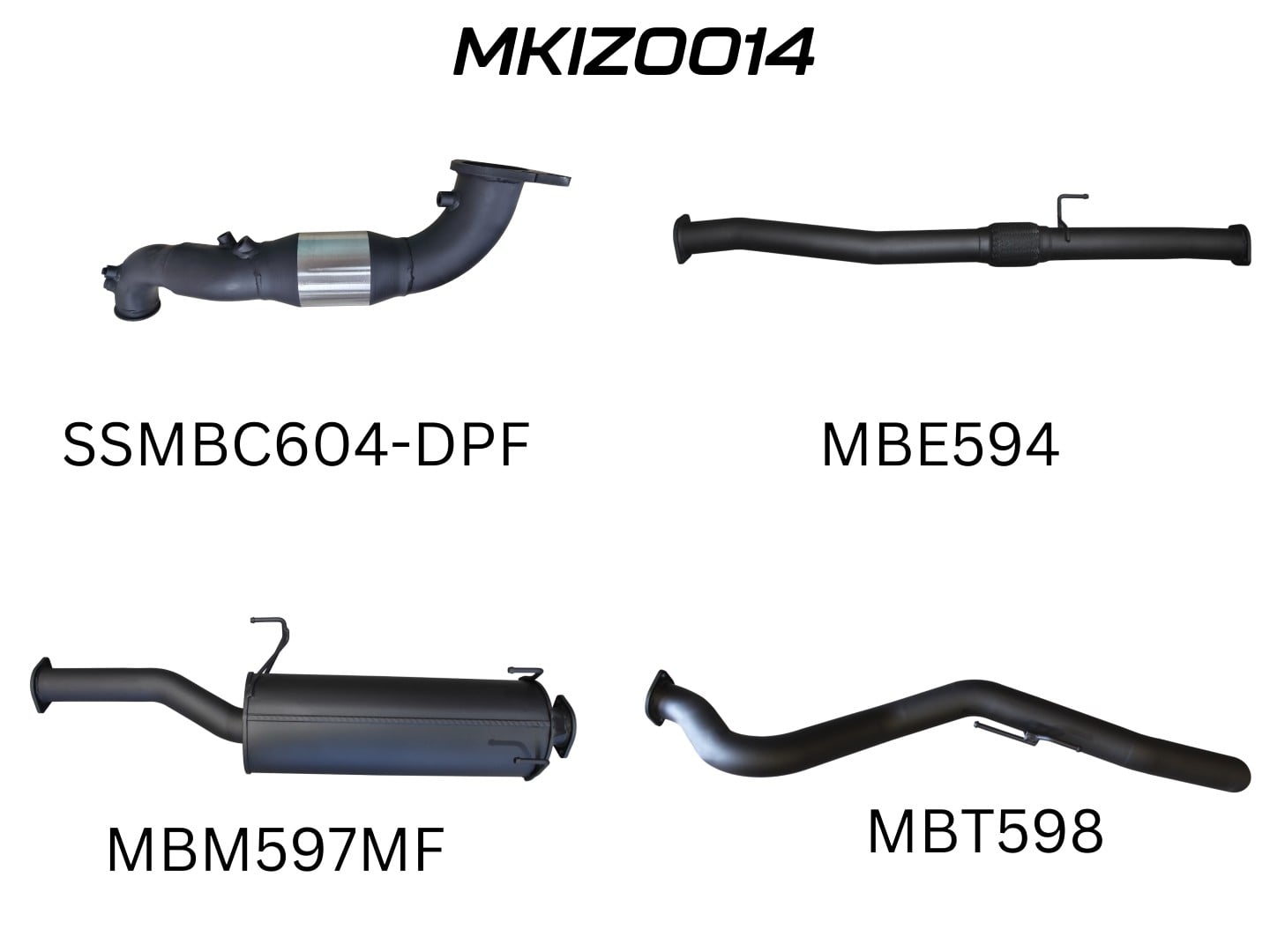 Isuzu D-Max Jan 2017 - 2020 3.0L TURBO BACK WITH CAT (MKIZ0014)