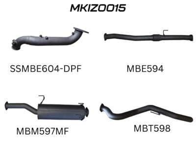 Isuzu D-Max Jan 2017 - 2020 3.0L TURBO BACK WITHOUT CAT (MKIZ0015)
