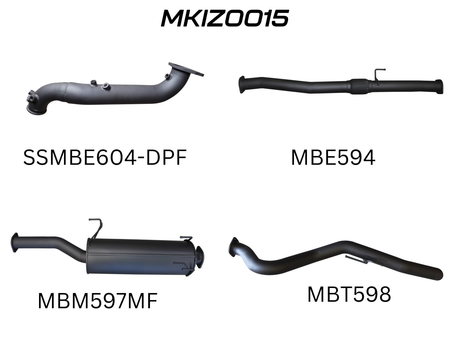 Isuzu D-Max Jan 2017 - 2020 3.0L TURBO BACK WITHOUT CAT (MKIZ0015)