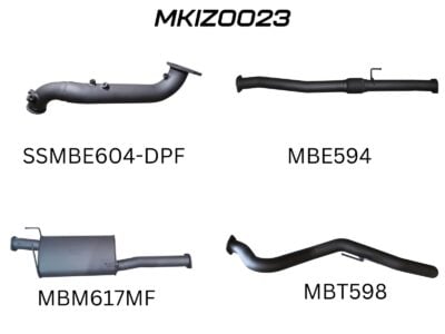 Isuzu D-Max 2020 ON 3.0L TURBO BACK WITHOUT CAT & WITH MUFFLER (MKIZ0023)