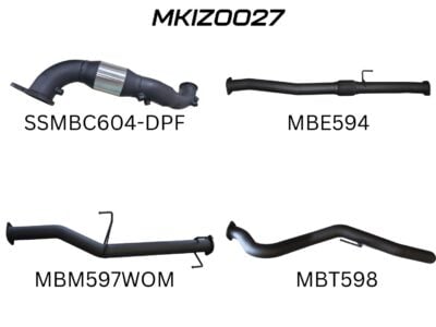 Isuzu D-Max Jan 2017 - 2020 3.0L TURBO BACK WITH CAT & WITHOUT MUFFLER (MKIZ0027)