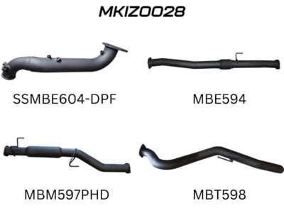 Isuzu D-Max Jan 2017 - 2020 3.0L TURBO BACK WITHOUT CAT & WITH HOTDOG (MKIZ0028)