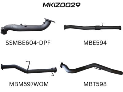 Isuzu D-Max Jan 2017 - 2020 3.0L TURBO BACK WITHOUT CAT & WITHOUT MUFFLER (MKIZ0029)