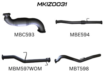 Isuzu D-Max June 2012 - Jan 2017 3.0L With Cat & Without Muffler (MKIZ0031)
