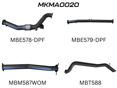Mazda BT50 DPF 3.2L WITHOUT CAT & WITHOUT MUFFLER (MKMA0020)