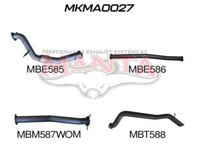 Mazda BT50 B32P 3.2L Without Cat & Without Muffler (MKMA0027)