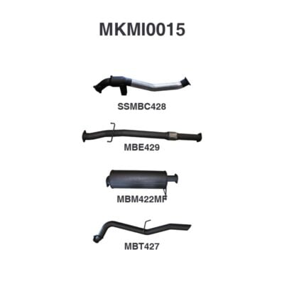 Mitsubishi TRITON MQ 3in TURBO BACK With Cat, Muffler (MKMI0015)