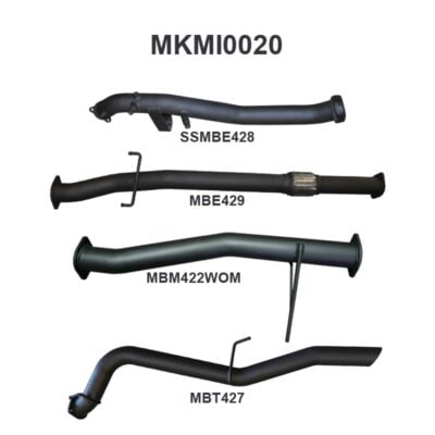 Mitsubishi TRITON MQ 3in TURBO BACK WO/Cat, WOM (MKMI0020)