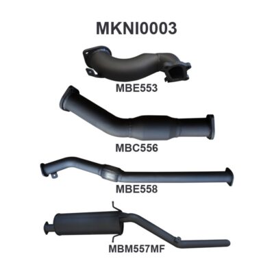 Nissan Navara D22 2.5L 3in Exhaust With Cat, with Muffler (MKNI0003)