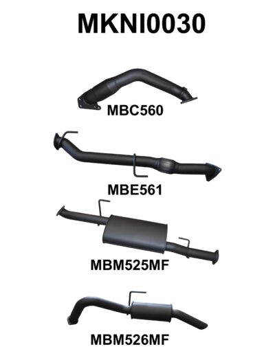 Nissan Navara D40 3.0L 550 V6 With Cat R Muffler (MKNI0030)