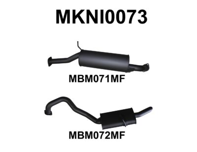 Nissan Patrol GU 4.8L 2.5in Cat Back System Centre & Rear Muffler (MKNI0073)