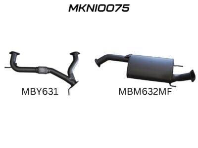 Nissan Patrol Y62 V8 5.6L Wagon, 3in Centre Muffler - OE Mid Section Replacement (MKNI0075)