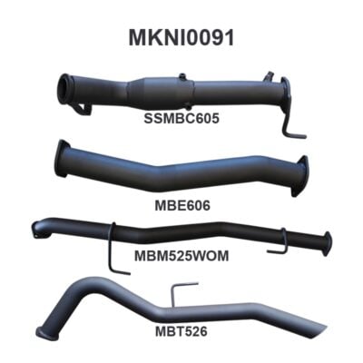 Nissan NP300 Navara 3in Turbo Back Exhaust System With Cat, WOM (MKNI0091)