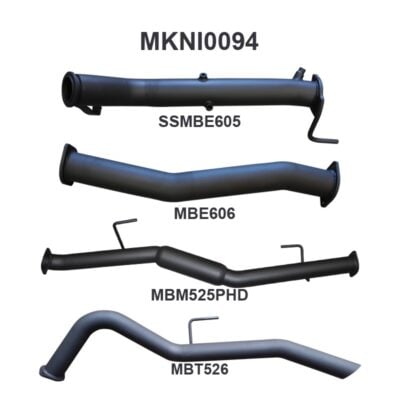 Nissan NP300 Navara 3in Turbo Back Exhaust System Without Cat, Hotdog (MKNI0094)