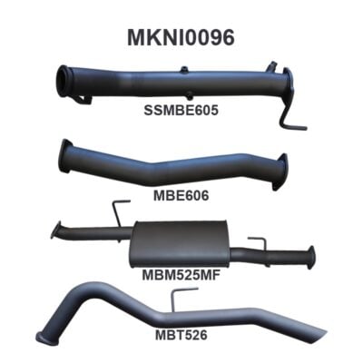 Nissan NP300 Navara 3in Turbo Back Exhaust System Without Cat, Muffler (MKNI0096)