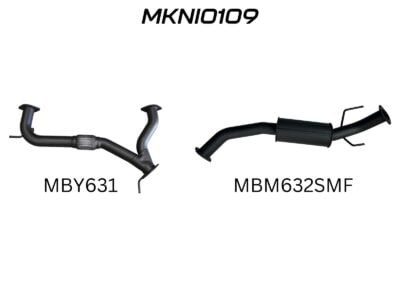 Nissan Patrol Y62 V8 5.6L, 3in Centre Small Medium Muffler For OE Mid Section Replacement (MKNI0109)
