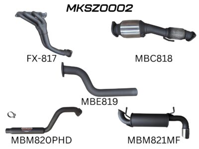 Suzuki Jimny SWB 3 Door, 1.5L Petrol, 2 1/2in Full System, With Centre Hotdog & Rear Muffler