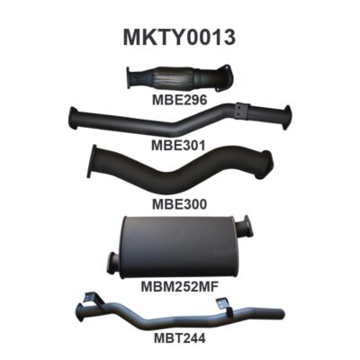 Toyota Landcruiser VDJ79 V8 D/Cab Ute 3in NO Cat With Muffler (MKTY0013)