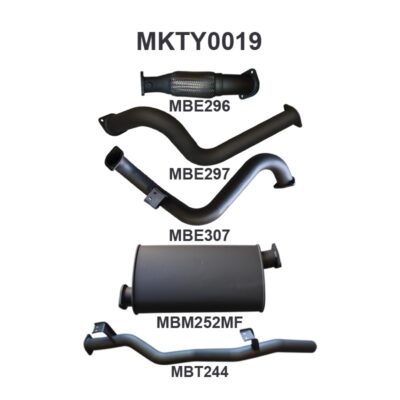 Toyota Landcruiser VDJ78 V8 Troop Carrier 3in NO Cat With Muffler (MKTY0019)