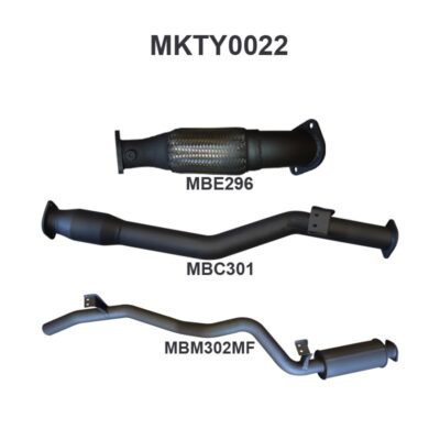 Toyota Landcruiser VDJ76 V8 Wagon 3in With Cat Rear Muffler (MKTY0022)