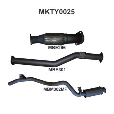 Toyota Landcruiser VDJ76 V8 Wagon 3in Without Cat, Rear Muffler (MKTY0025)