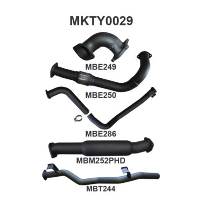 Toyota Landcruiser HDJ78 4.2L Troop Carrier 3in Turbo Back With Hotdog (MKTY0029)